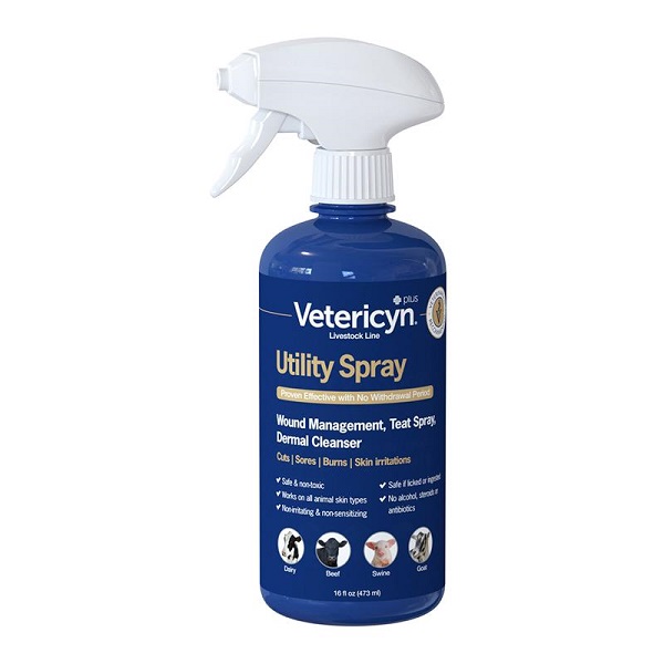 Vetericyn Plus Wound Management Livestock Utility Spray - 16oz