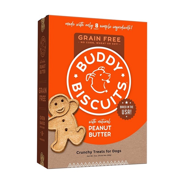 Buddy Biscuits Grain-Free Natural Peanut Butter Crunchy Dog Treats - 14oz