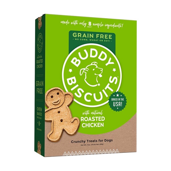Buddy Biscuits Grain-Free Natural Roasted Chicken Crunchy Dog Treats - 14oz