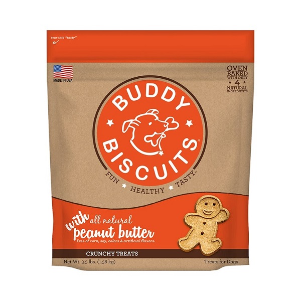 Buddy Biscuits Grain-Free Natural Peanut Butter Crunchy Dog Treats - 3.5lb