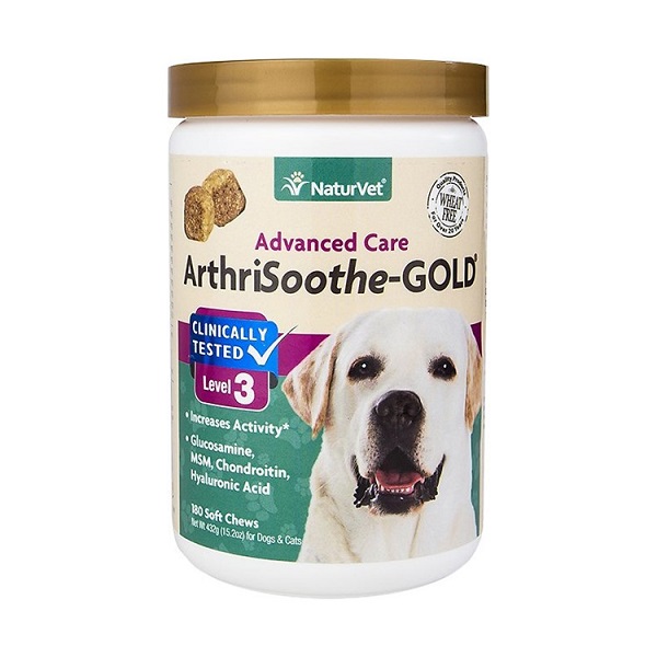 NaturVet ArthriSoothe Gold Level 3 Dog & Cat Soft Chews - 180ct