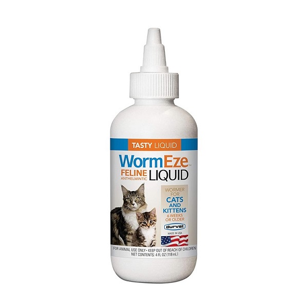 Durvet Wormeze Feline Anthelmintic Liquid Wormer - 4oz