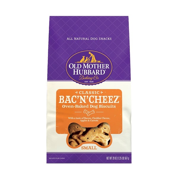 Old Mother Hubbard Classic Bac'N'Cheez Biscuits Baked Small Dog Treats - 20oz