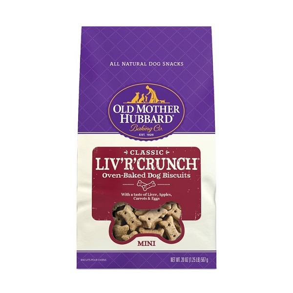 Old Mother Hubbard Classic Liv'R'Crunch Biscuits Mini Baked Dog Treats - 20oz
