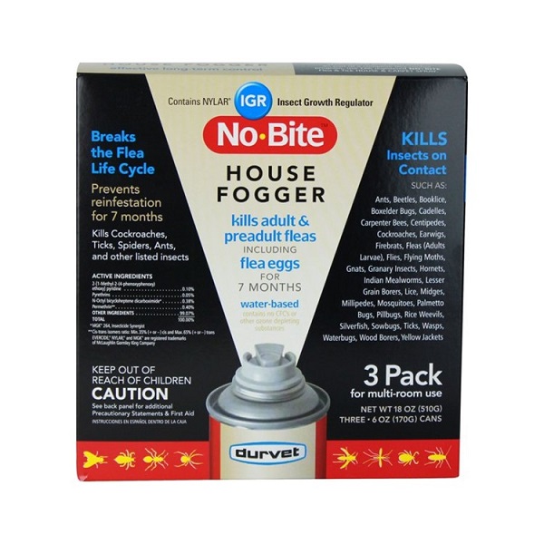 Durvet No-Bite IGR House Fogger (6oz) - 3pk