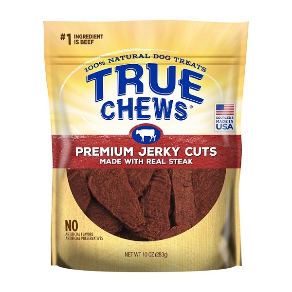 True Chews Premium Jerky Cuts with Real Sirloin Steak Dog Treats - 10oz