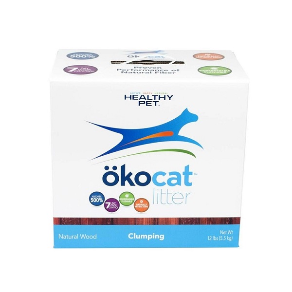 Healthy Pet Okocat Natural Wood Clumping Cat Litter - 12.3lb