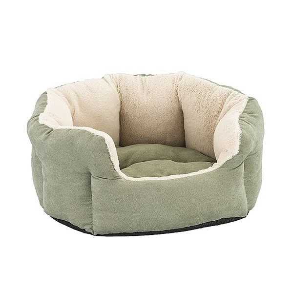Ethical Pet Sleep Zone Reversible Cushion Cuddler Bolster Cat & Dog Bed - Sage (18")