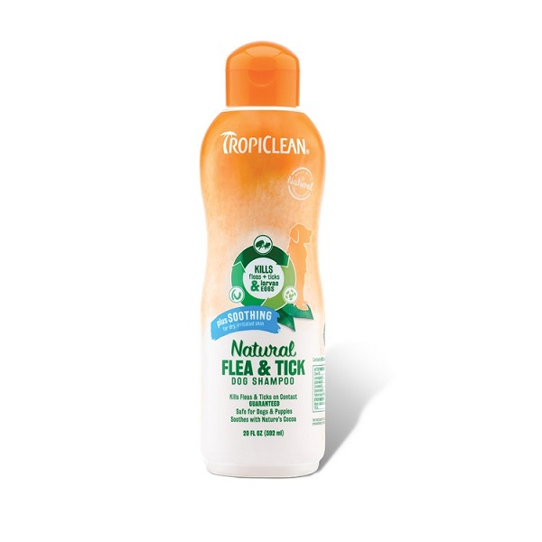 TropiClean Natural Flea & Tick Soothing Shampoo - 20oz