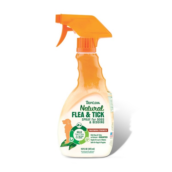 TropiClean Natural Flea & Tick Maximum Strength Spray - 16oz