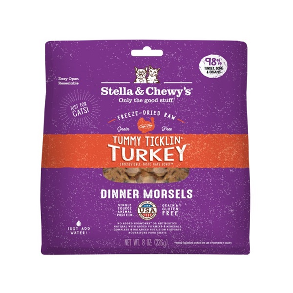 Stella & Chewy's Tummy Ticklin' Turkey Freeze Dry Cat Food - 8oz