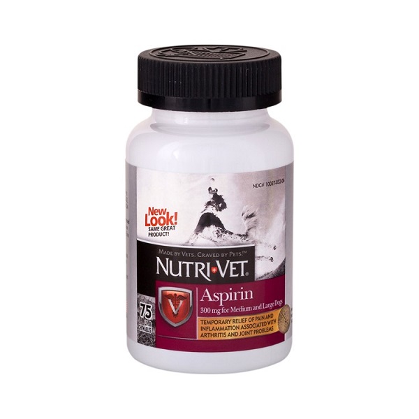 Nutri-Vet Chewable Aspirin for Medium & Large Dogs (300mg) - 75ct