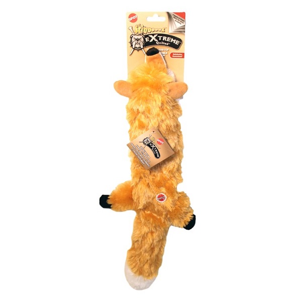 Ethical Pet Skinneeez Extreme Quilted Stuffing Free Fox Dog Toy - 23"