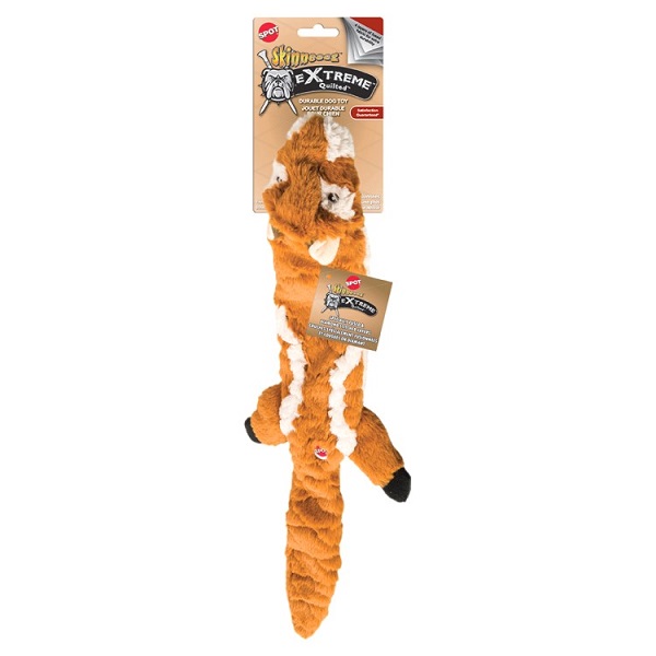Ethical Pet Skinneeez Extreme Quilted Stuffing Free Chipmunk Dog Toy - 23"