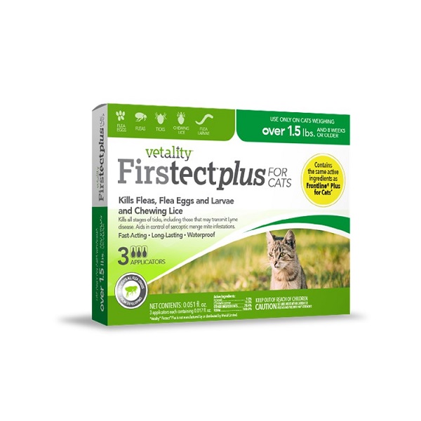 Vetality Firstect Plus Flea & Tick Treatment For Cats (1.5lb & Up)
