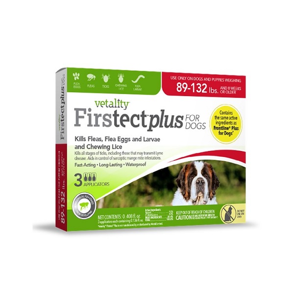 Vetality Firstect Plus Flea & Tick Treatment For Dogs (89-132lb)