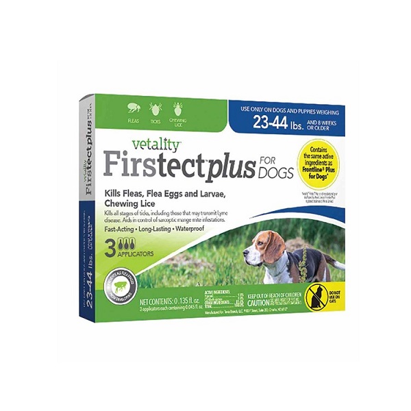 Vetality Firstect Plus Flea & Tick Treatment For Dogs (23-44lb)