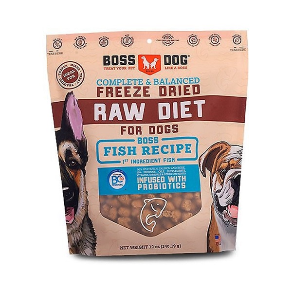 Boss Dog Freeze Dried Raw Diet Fish Recipe Dog Food - 12oz