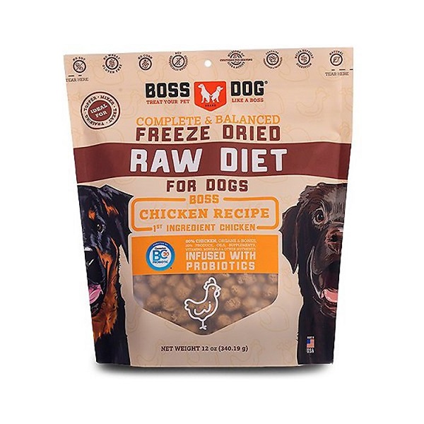 Boss Dog Freeze Dried Raw Diet Chicken Recipe Dog Food - 12oz