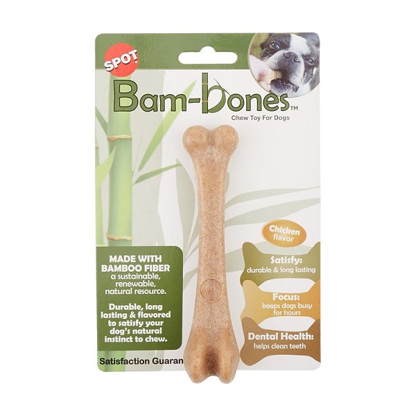 Ethical Pet Spot Naturals Bam-bones Bone Chicken Flavored Dog Chew Toy - (5.75")