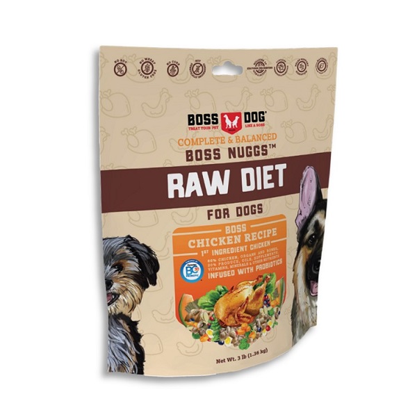 Boss Dog BOSS NUGGS Raw Diet Chicken Recipe Dog Food - 3lb