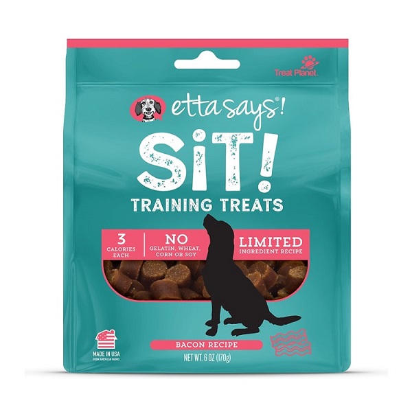 Etta Says! Sit! Training Treats Bacon Recipe Dog Treats - 6oz