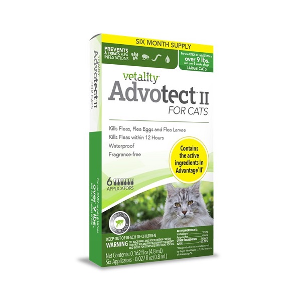 Vetality Advotect II for Cats - 6 Dose (9+ lb)