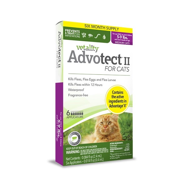 Vetality Advotect II for Cats - 6 Dose (5-9lb)