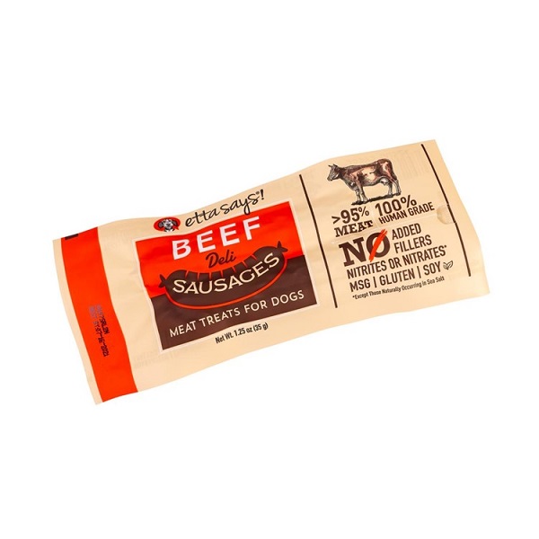 Etta Says! Deli Sausages Meat Treats For Dogs - Beef (1.25oz)