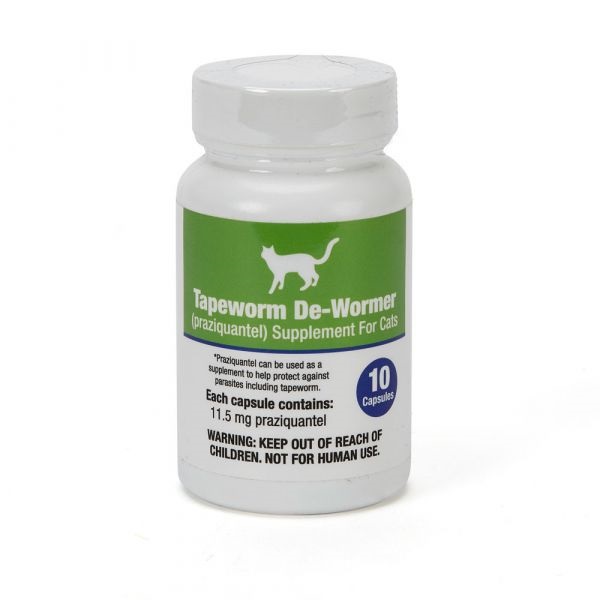 Tapeworm De-Wormer Capsule Supplement For Cats - 10ct