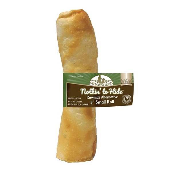 Nothin' To Hide Chicken Flavor Rawhide Alternative Roll Dog Chew (Single) - Small (5")