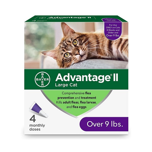 Advantage II Topical Flea Treatment For Cats - 4 Dose (9+ lbs)