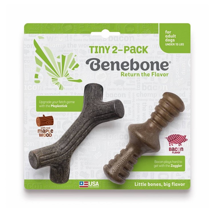 Benebone Tiny Maple & Zaggler Dog Toys - 2pk