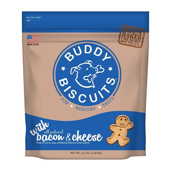 Buddy Biscuits with Bacon & Cheese Oven Baked Dog Treats - 3.5lb