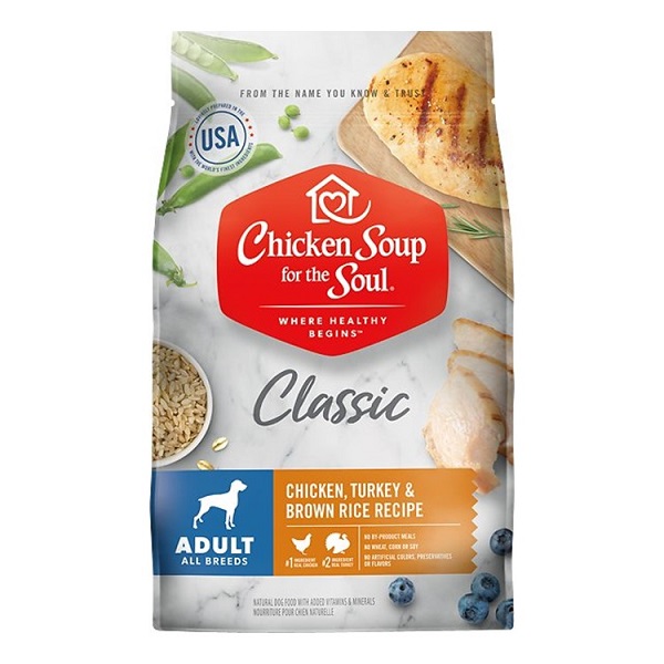 Chicken Soup for The Soul Chicken, Turkey & Brown Rice Recipe Adult Dog Food - 28lb