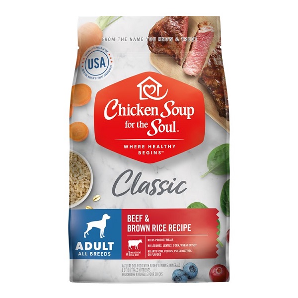 Chicken Soup for The Soul Beef & Brown Rice Recipe Adult Dog Food - 28lb