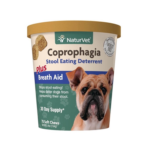 NaturVet Coprophagia Breath Aid Stool Eating Deterrent Dog Soft Chews - 70ct