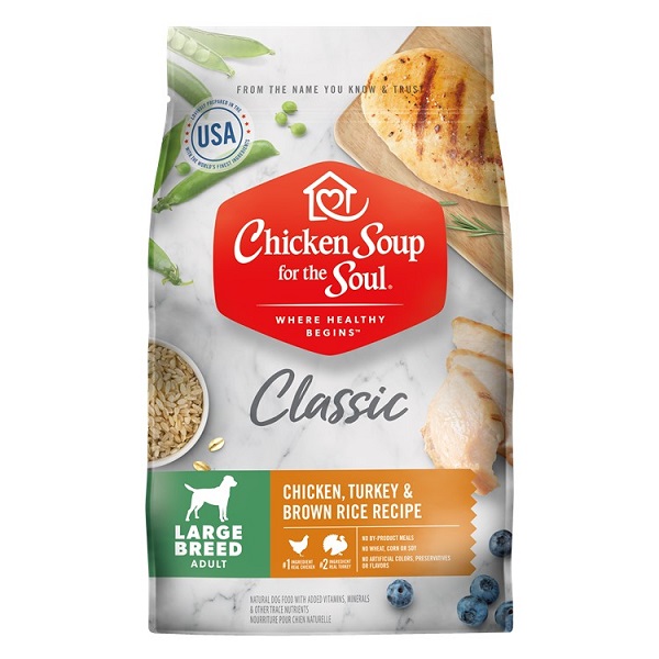 Chicken Soup for The Soul Chicken, Turkey & Brown Rice Recipe Large Breed Dog Food - 28lb