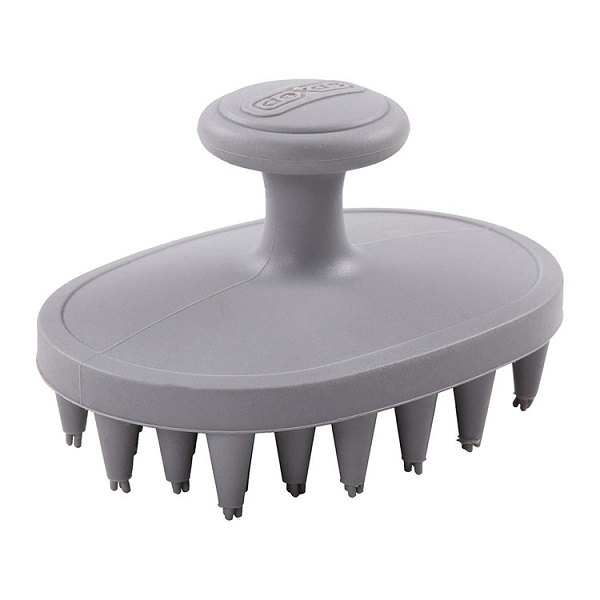 Dexas Silicone BrushBuster Dog Grooming Brush - Grey