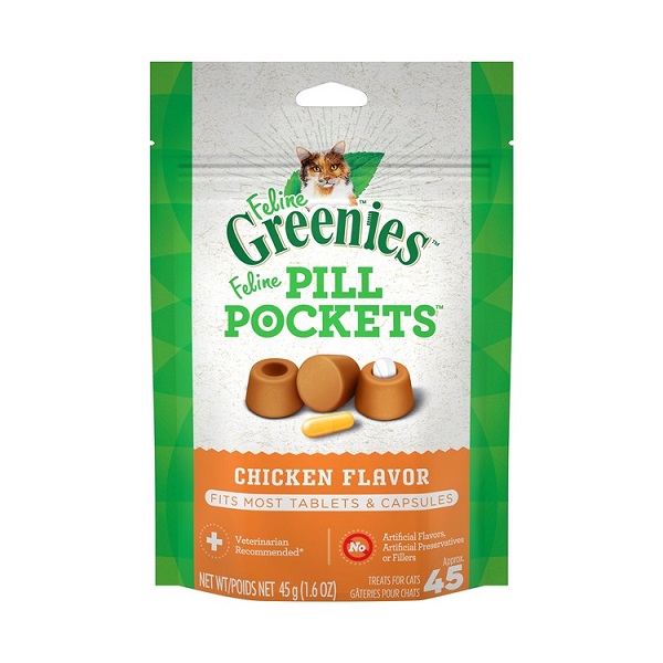 Greenies Pill Pockets Feline Chicken Flavor Cat Treats - 1.6oz