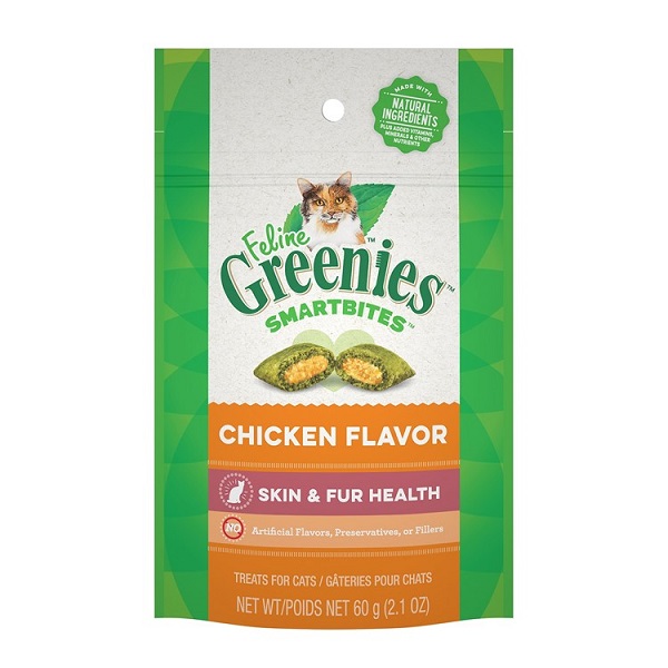 Greenies Feline SmartBites Skin & Fur Chicken Flavor Cat Treats - 2.1oz