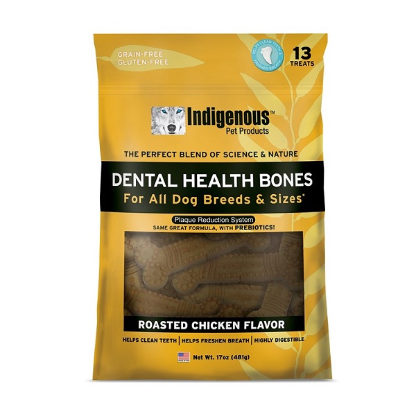 Indigenous Pet Products Roasted Chicken Grain-Free Dental Dog Treats - 17oz