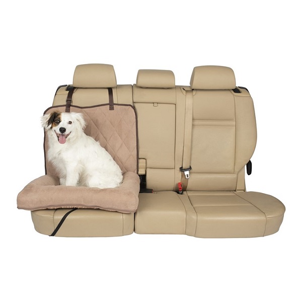 PetSafe Happy Ride Car Bucket Seat Cuddler Dog Bed - Tan