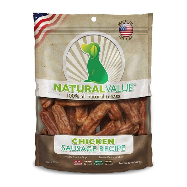 Loving Pets Natural Value Soft Chew Chicken Sausage Recipe Dog Treats - 13oz