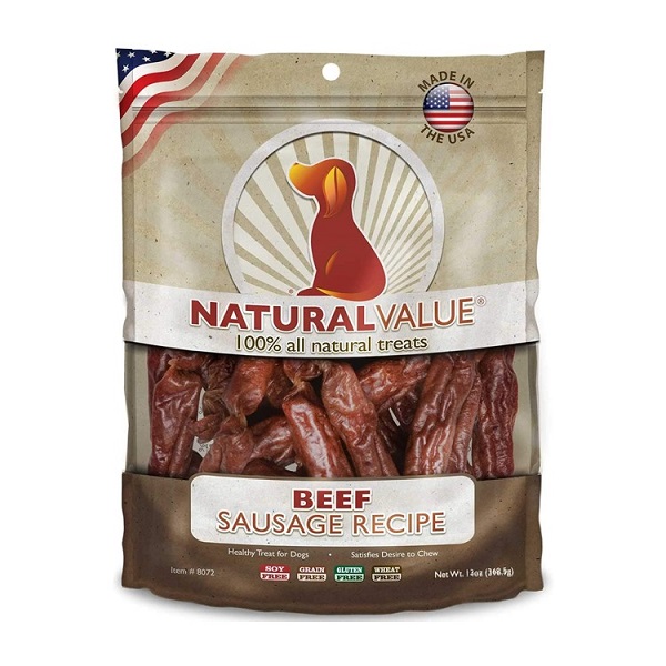 Loving Pets Natural Value Soft Chew Beef Sausage Recipe Dog Treats - 13oz