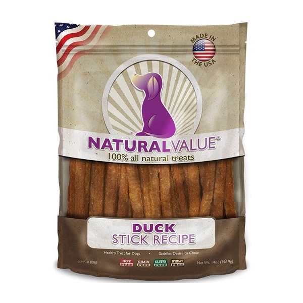 Loving Pets Natural Value Soft Chew Duck Sticks Recipe Dog Treats - 14oz