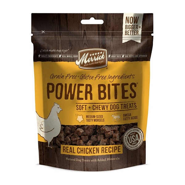 Merrick Power Bites Real Chicken Recipe Soft & Chewy Dog Treats - 6oz
