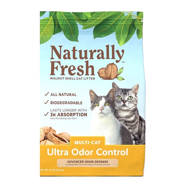 Naturally Fresh Multi-Cat Ultra Odor Control Clumping Walnut Cat Litter - 14lb