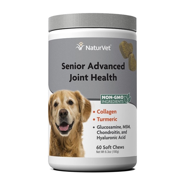 NaturVet Senior Advanced Joint Health Dog Supplement Soft Chew - 60ct
