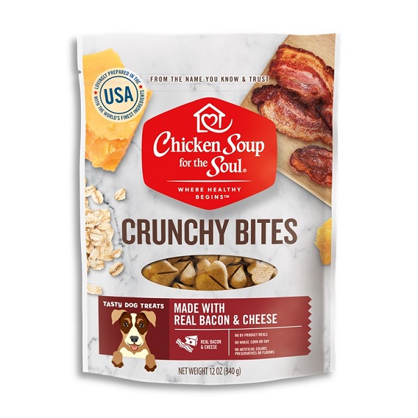 Chicken Soup for The Soul Recipe Crunchy Bites Bacon & Cheese Dog Treats - 12oz